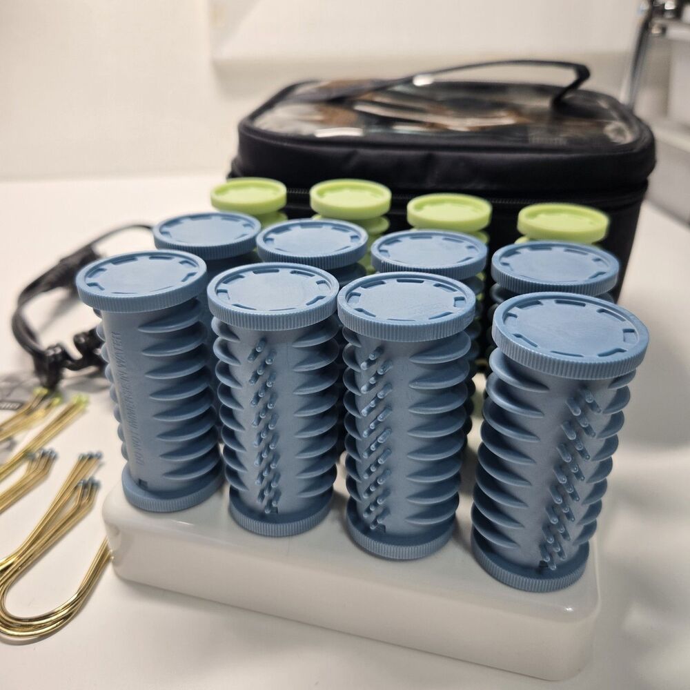 Conair Instant Heat Compact Hot Rollers HS28 Ceramic Tech 12pc Travel Pageant